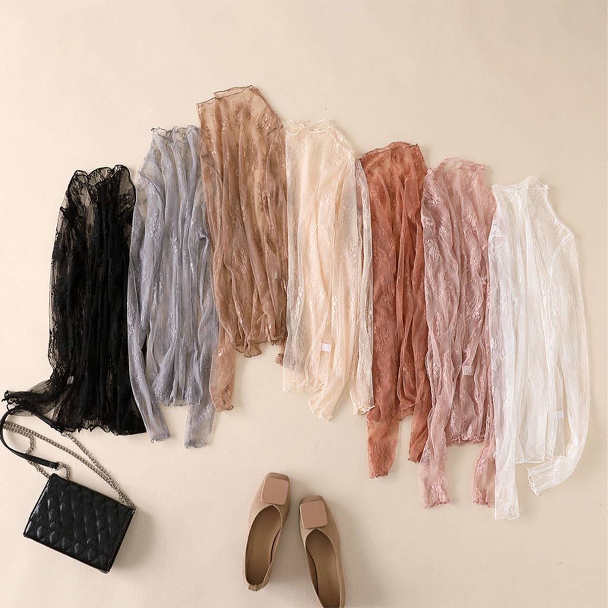 Sexy Mesh Blouse - Long Sleeve Lace Top for Women