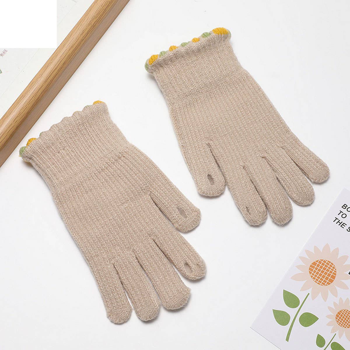 SOLID COLOR KNITTED FINGERLESS TOUCHSCREEN GLOVES_CWAG0197