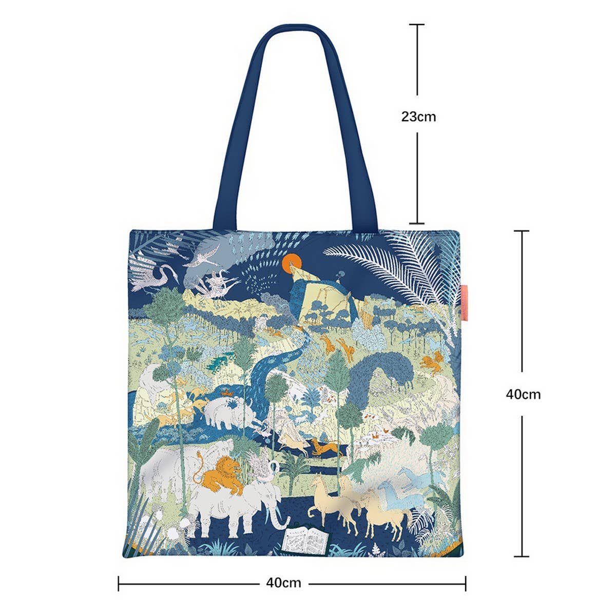 Animal Party Canvas Tote with Elephant & Lion_CWAB5133