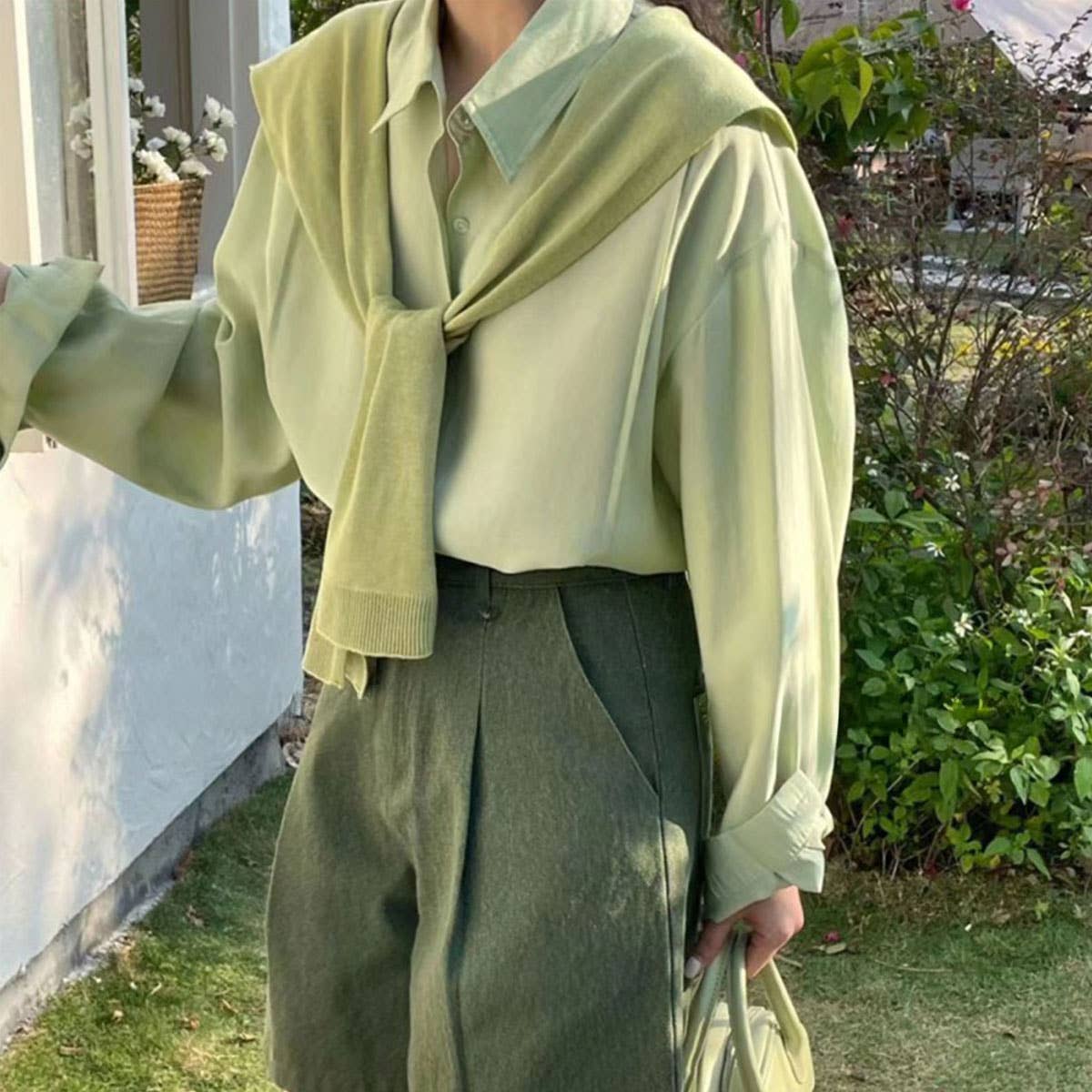 Solid Color Knitted Knotted Shawl??œCasual & Cozy _CWASC0757