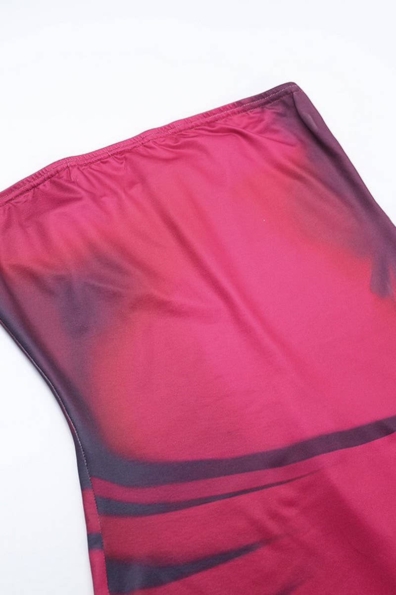 CWDTD0433_STRIPED PRINT STRAPLESS BODYCON MAXI DRESS