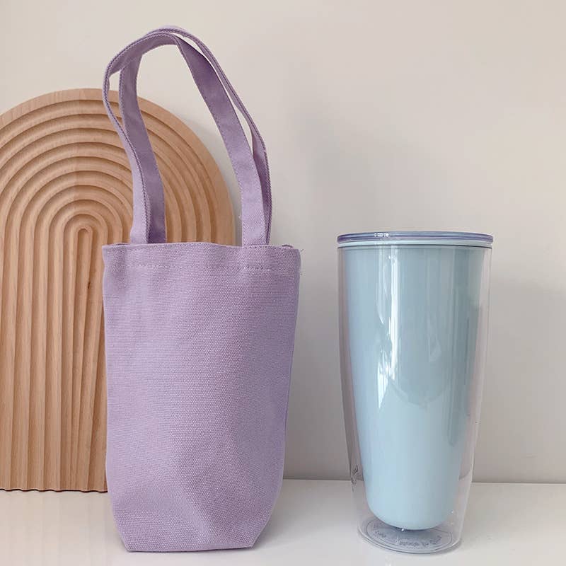 Portable and portable slanting water cup bag
