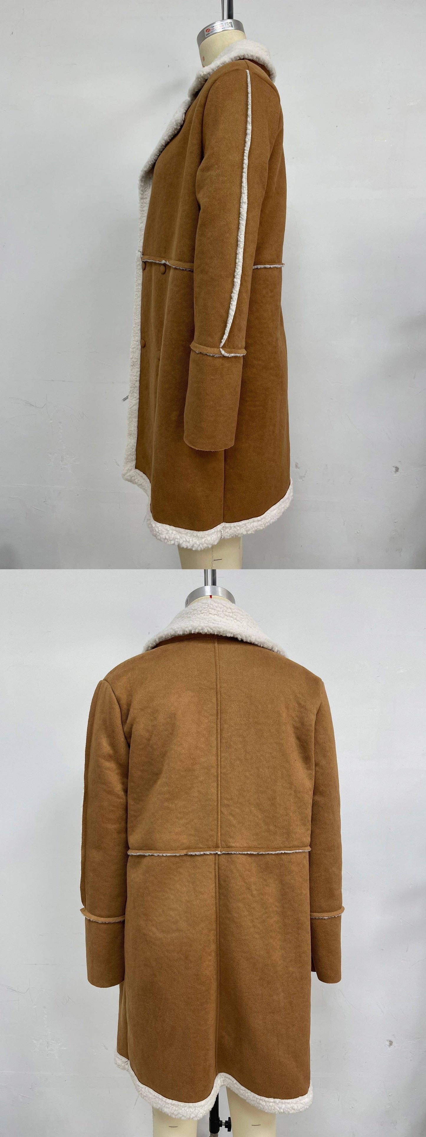 LAMB WOOL PATCHWORK CASUAL FASHION JACKET