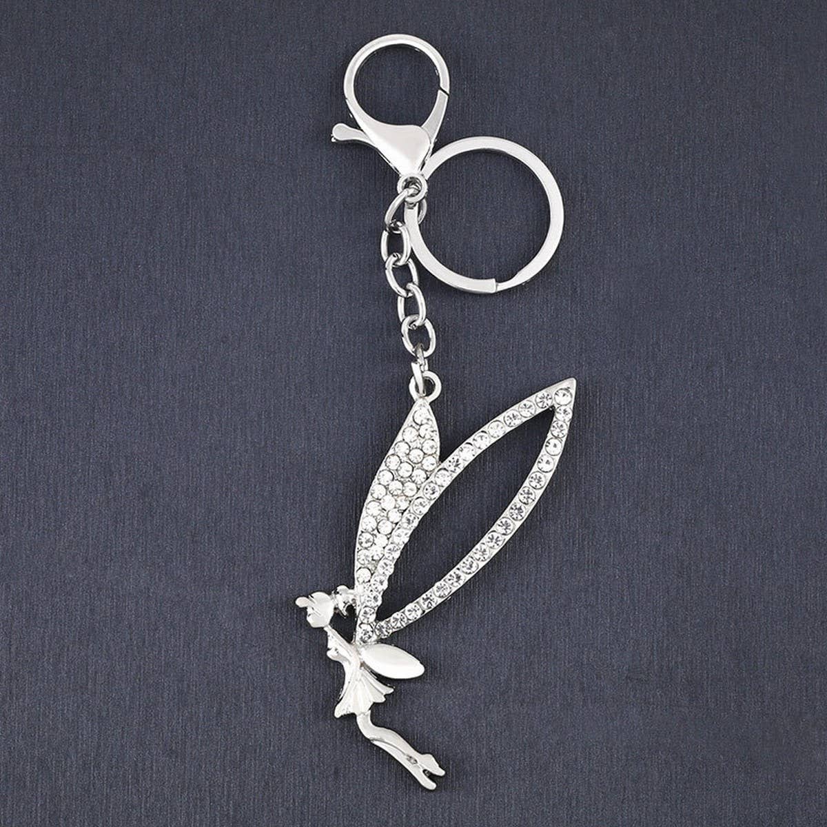 FASHION BUTTERFLY ELF DIAMOND KEYCHAIN PENDANT_CWAJE0964