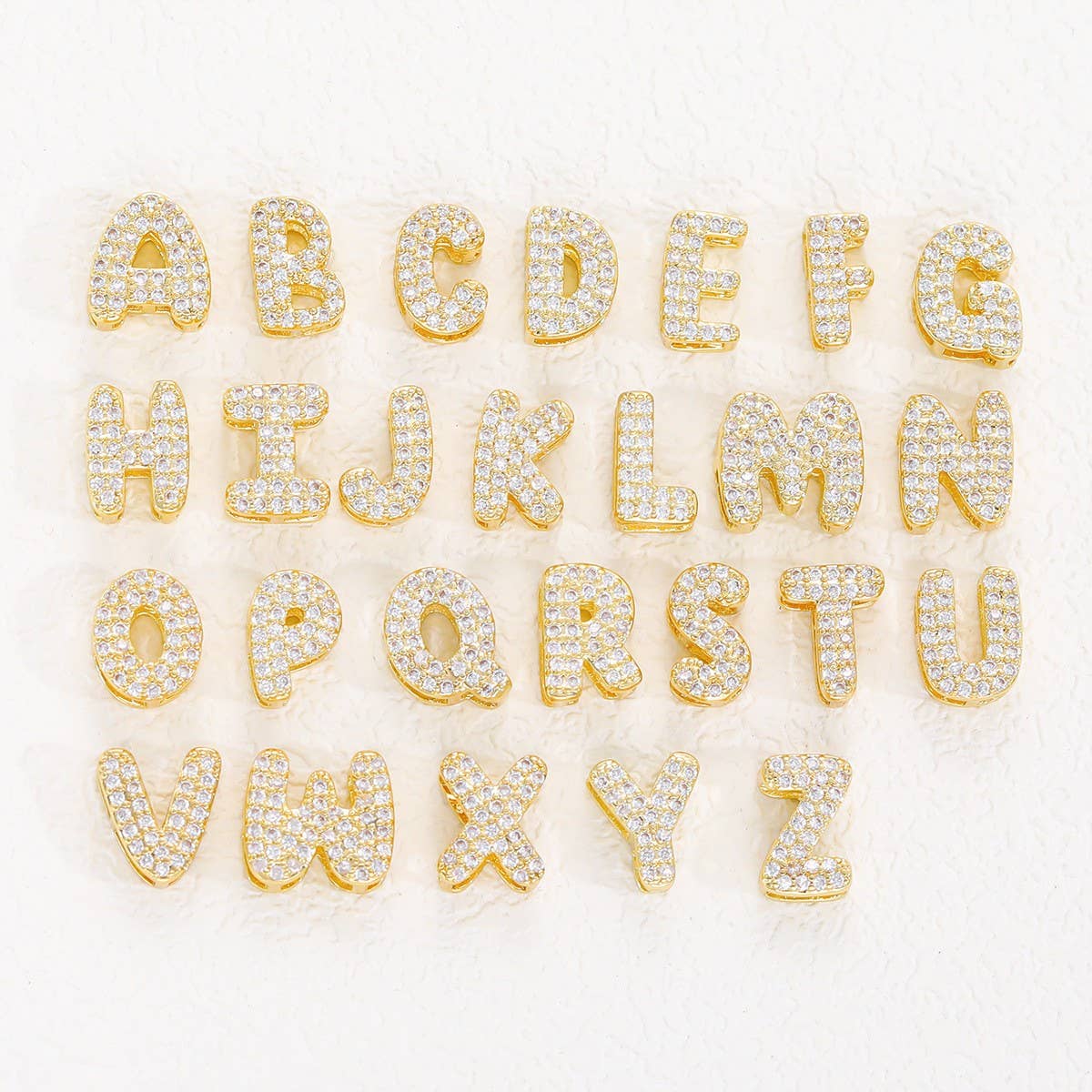 Tiny Zirconia Pendant 26 Letters Necklace