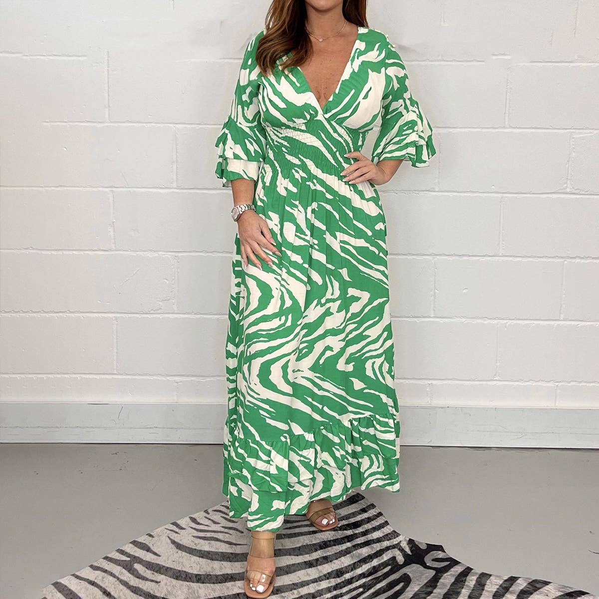 HOLIDAY STYLE PRINT LOOSE FASHION CASUAL DRESS