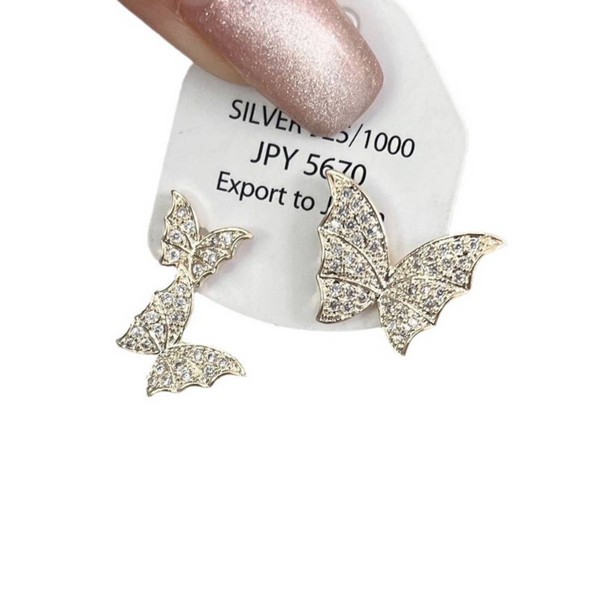 FOREST ASYMMETRIC BUTTERFLY EARRINGS