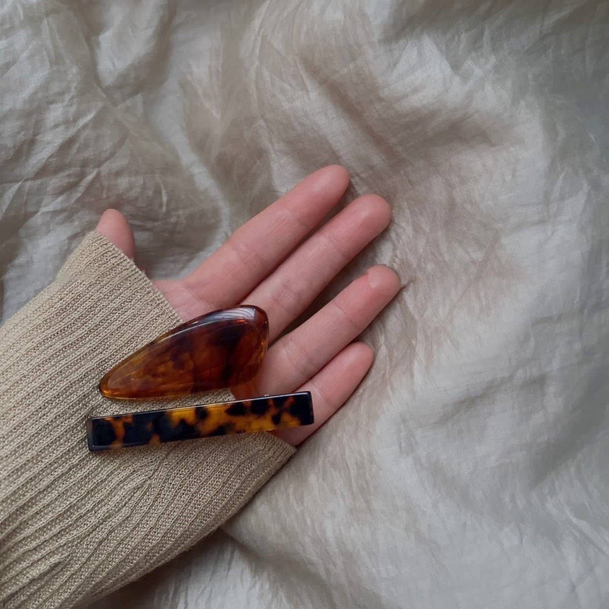 DUCKBILL HAIR CLIP MARBLE PATTERN HAIR CLIP