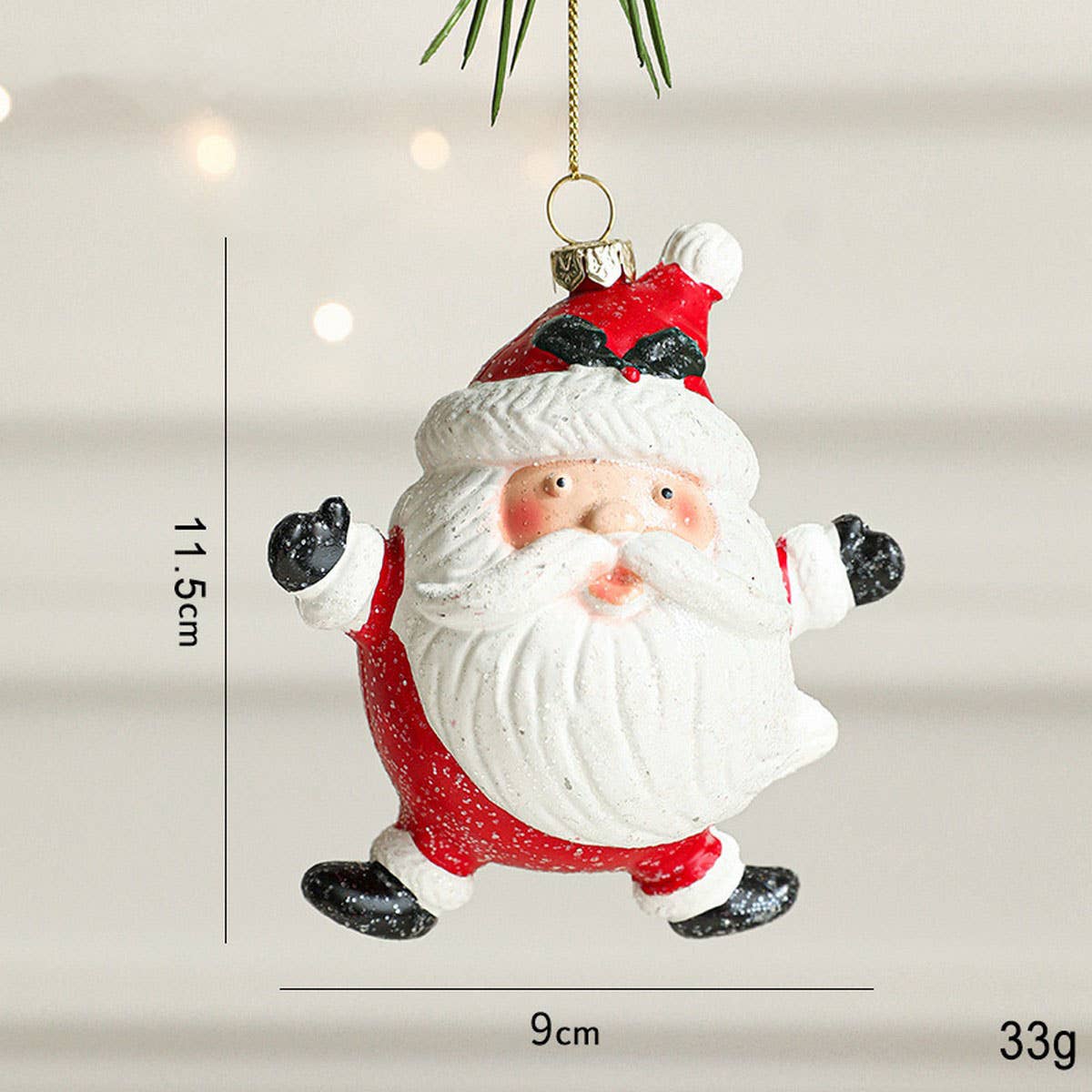 Painted Plastic Christmas Tree & Car Hanging Deco_CWMM9695