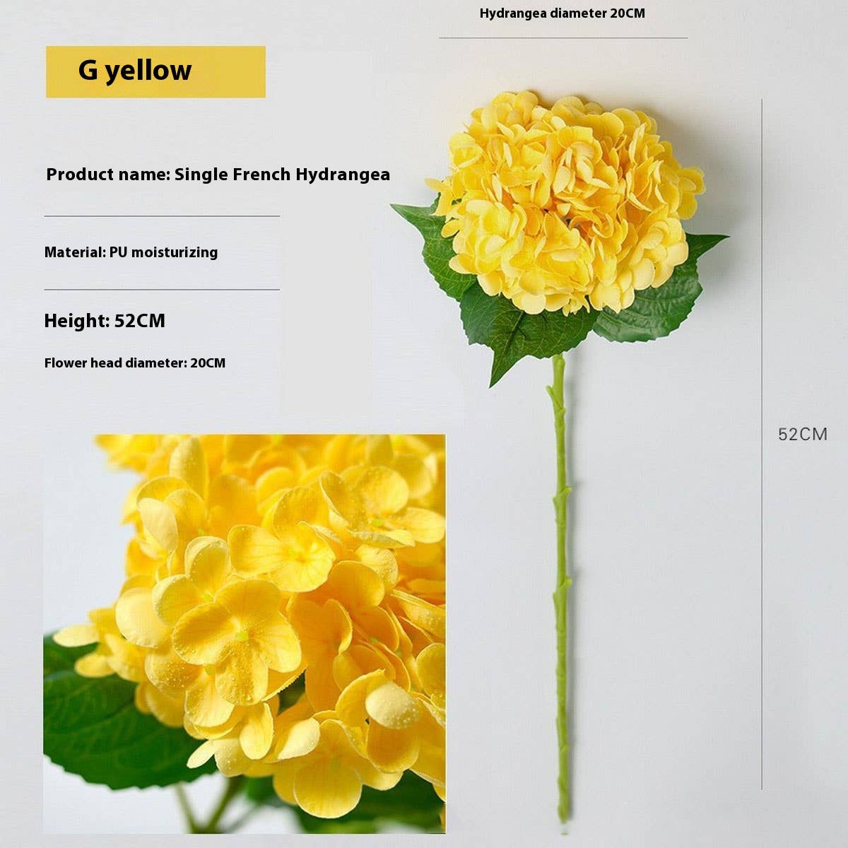 3D Touch Artificial Hydrangea Hotel Wedding Decor_CWMM6463