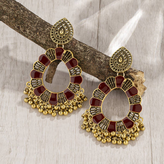 VINTAGE HOLLOW BOHEMIAN TASSEL EARRINGS