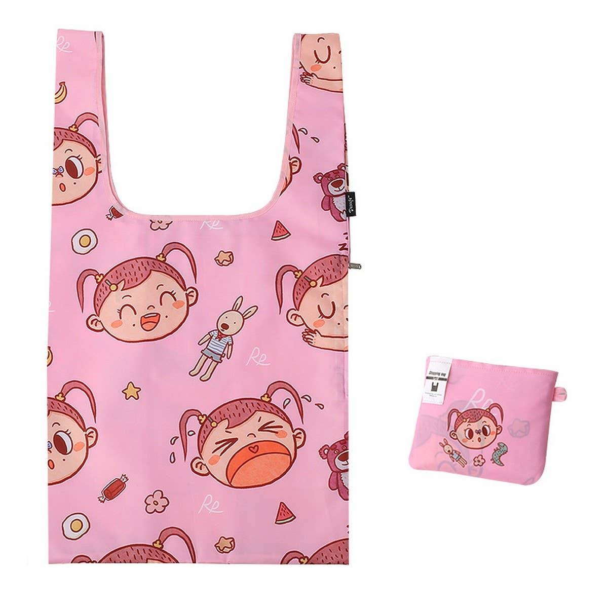 FOLDING DOUBLE SHOPPING BAG LARGE HANDBAG_CWAB1818