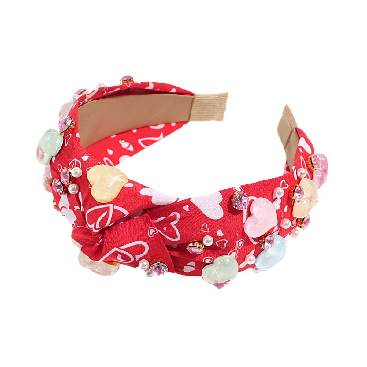 VERSATILE WIDE KNOTTED HEART HEADBAND