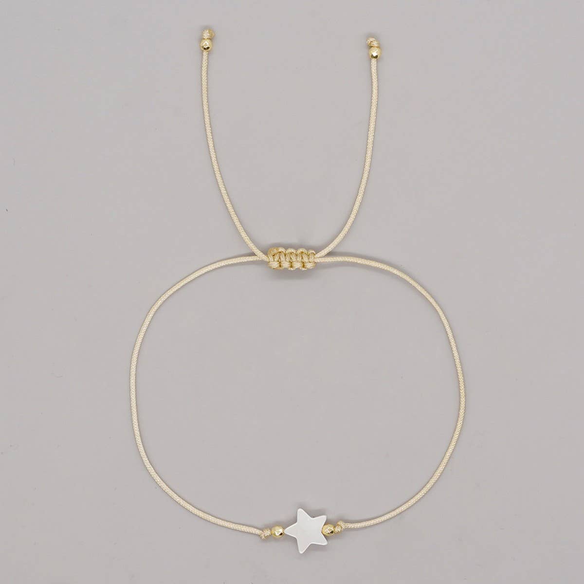 IRON GALLSTONE SHELL CROSS HAND-BEADED BRACELET