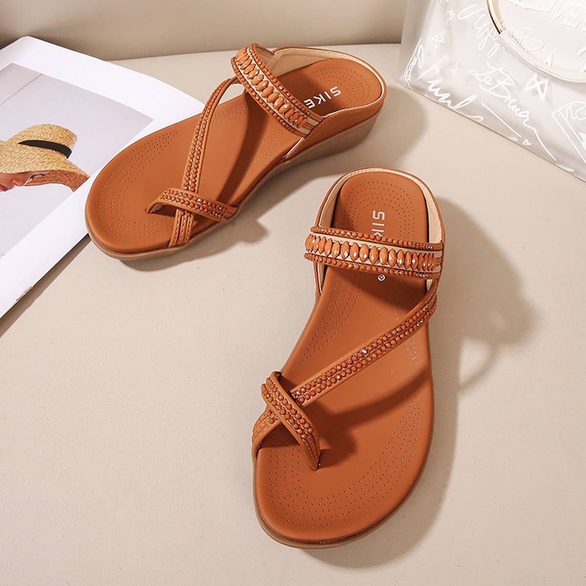 CROSS STRAP COMFORTABLE CASUAL SANDALS SLIPPERS
