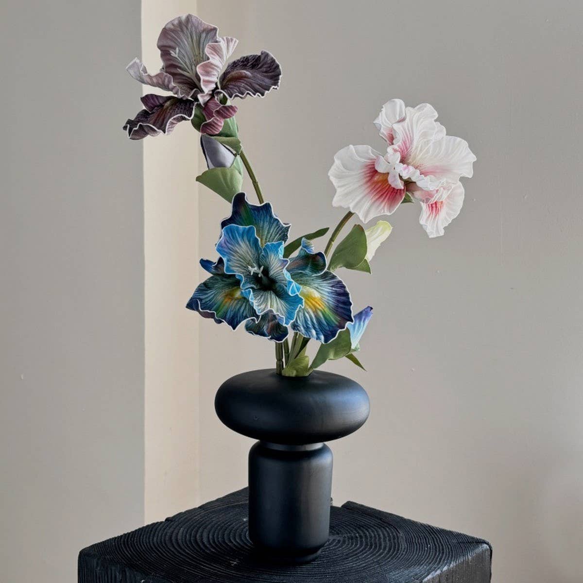 Vintage 2-Head Alice Iris Artificial Flower