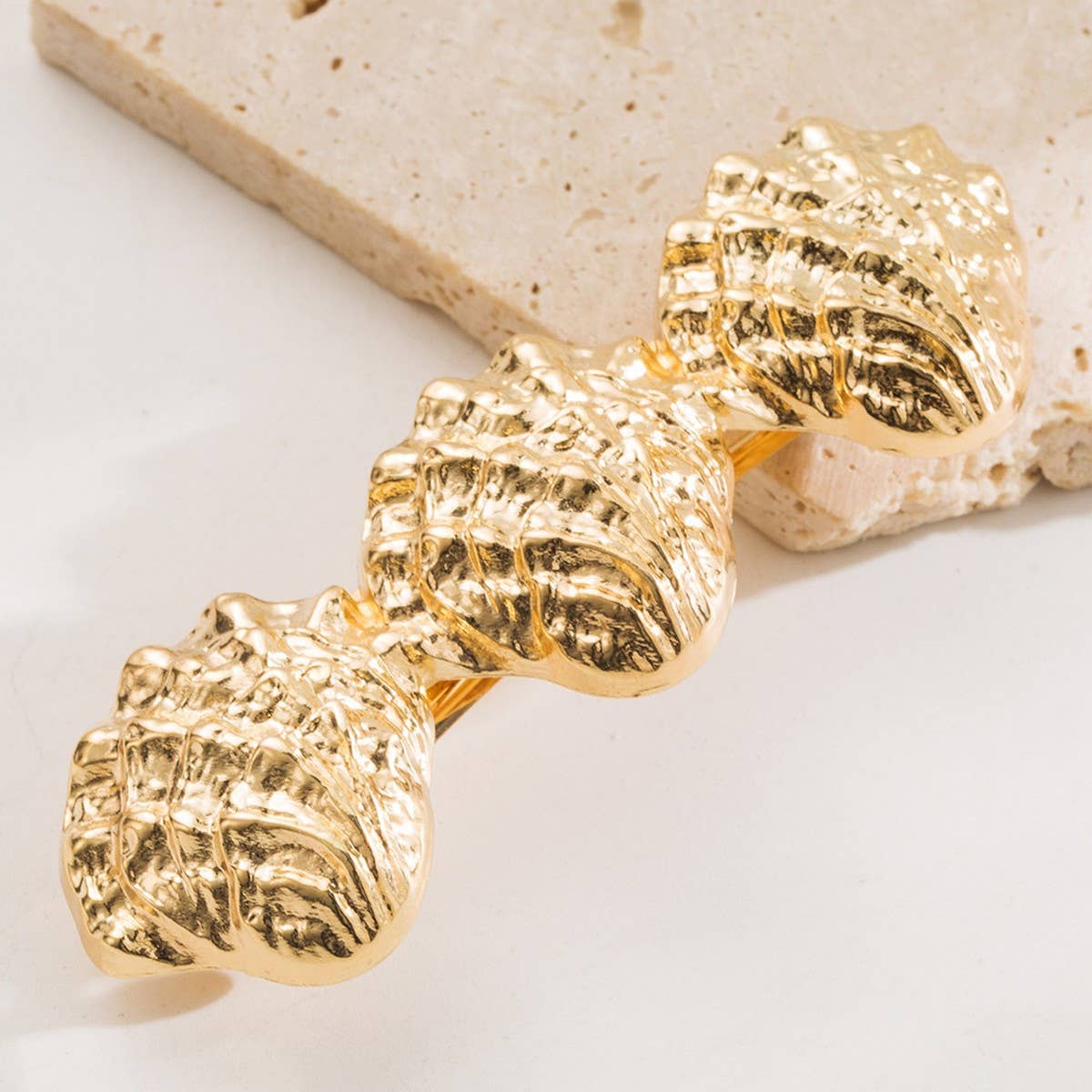 Minimalist Metal Spring Clip, Shell Shape Hairpin