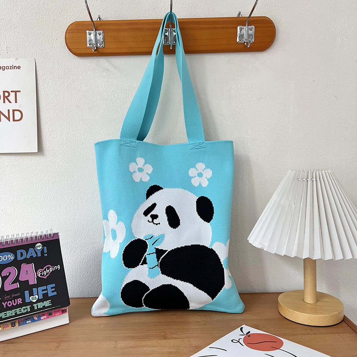 PANDA NEEDLE BAG CROSSBODY WOVEN SHOULDER BAG_CWAB3070