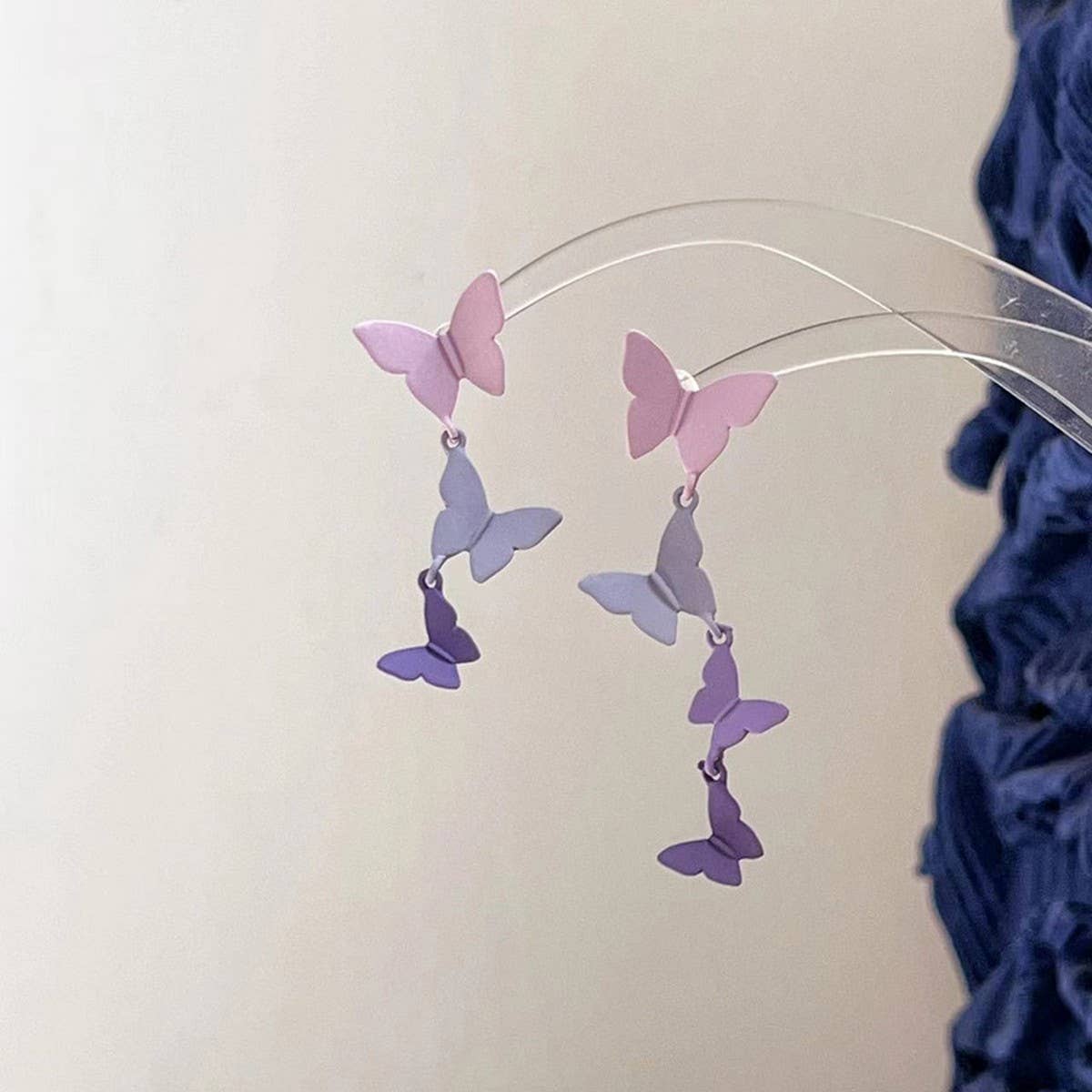 GRADIENT PURPLE BUTTERFLY DREAM EARRINGS
