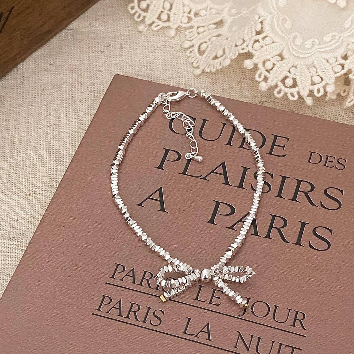 VERSATILE AND FAIRY BOW PENDANT DELICATE NECKLACE