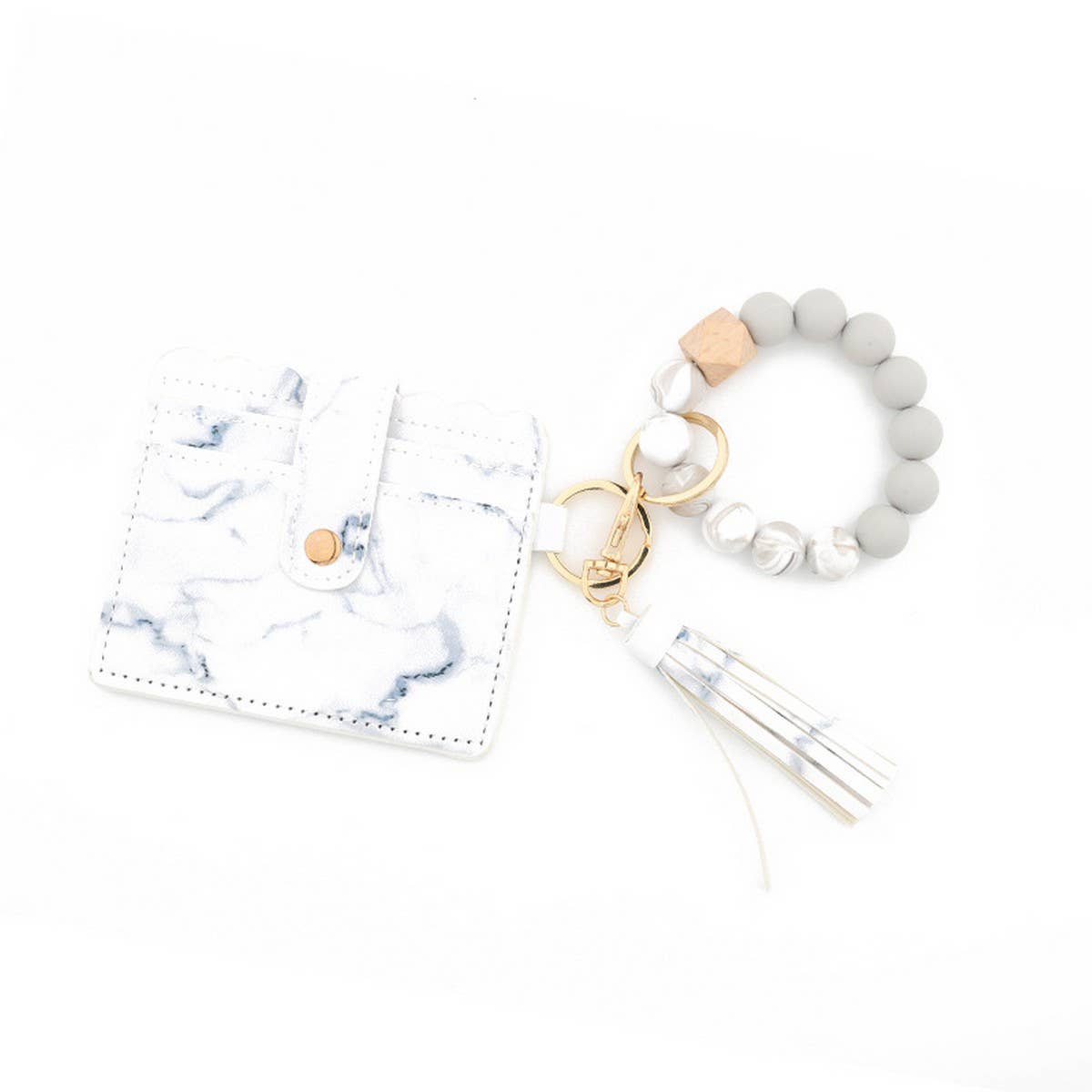 Silicone Bead Wristlet Wallet with Tassel_CWAB5002