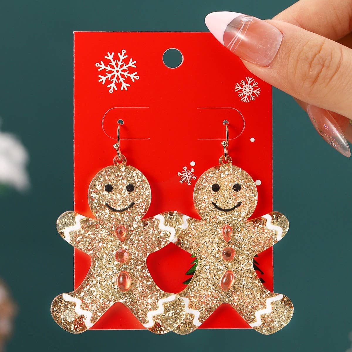 NEW CHRISTMAS CARTOON DIAMOND PENDANT EARRINGS