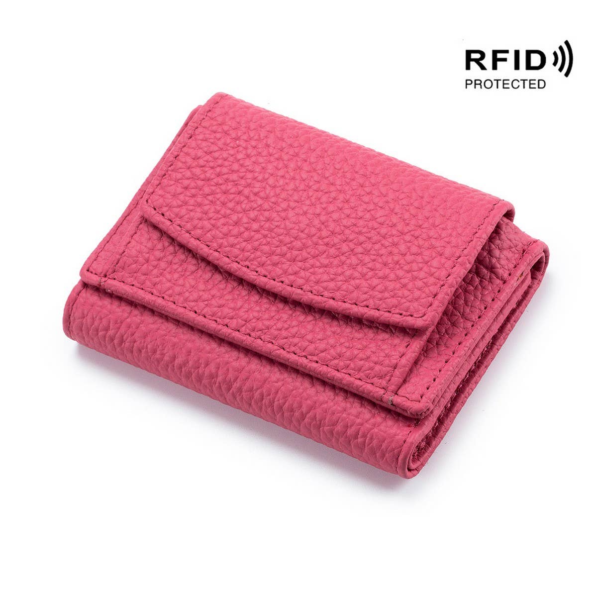SHORT RFID COIN POCKET WALLET MINI LEATHER WALLET_CWAB3700