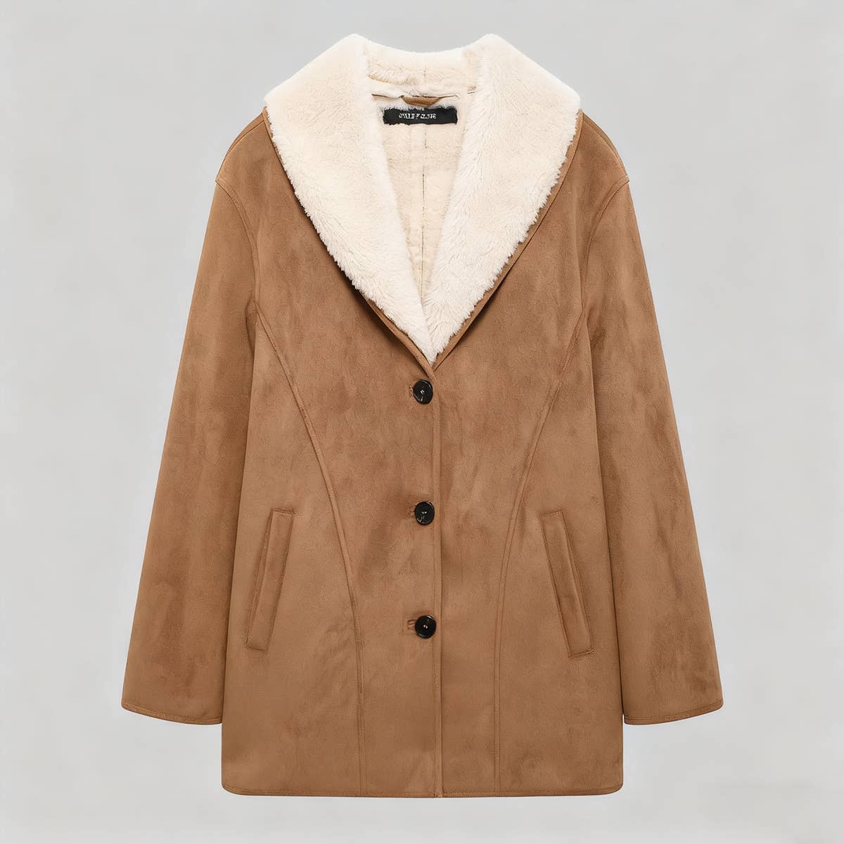 Street style double - sided medium - length coat