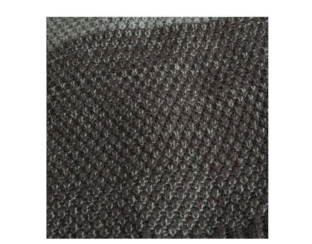 FLEECE TWO-TONE CORN KERNELS PULLER KNITTED HAT