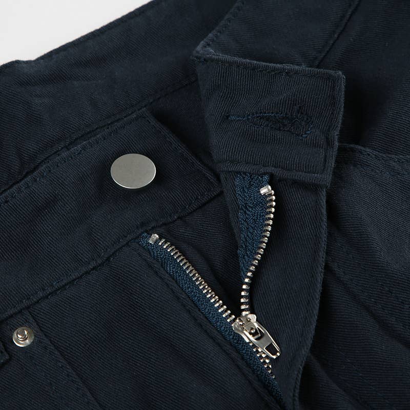 RIVET SPLIT LOW-RISE BAGGY DROP WIDE-LEG JEANS