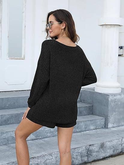 LONG-SLEEVED SHORTS LOOSE CASUAL LOUNGEWEAR SET