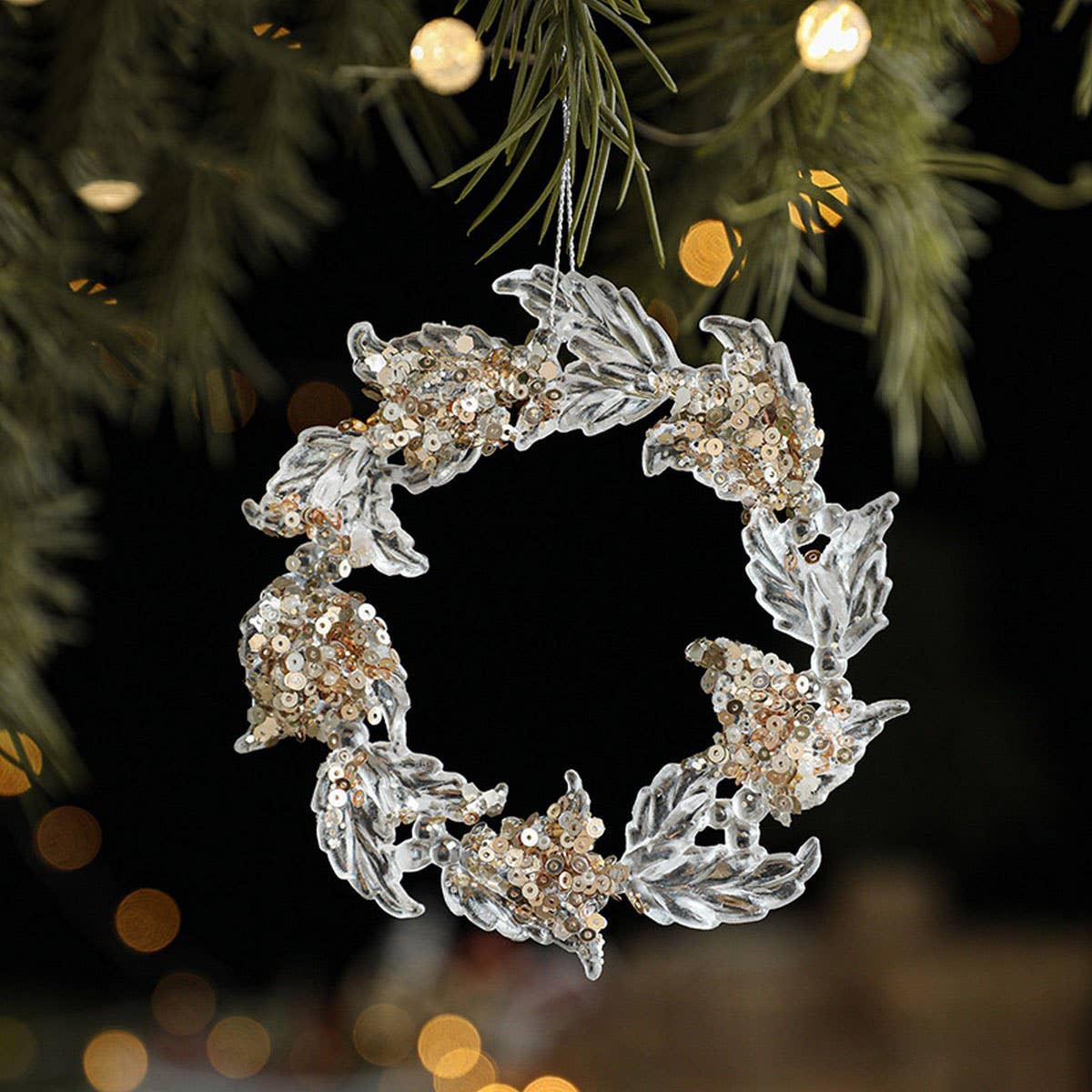 Clear Acrylic Ornament for Festive Christmas Decor