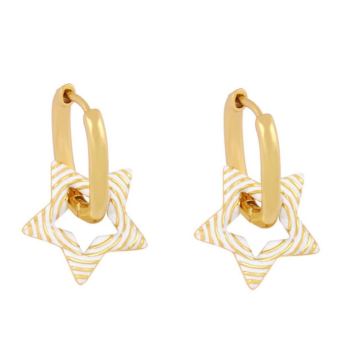 COLORFUL OIL DROP STAR SHAPED EARRINGS