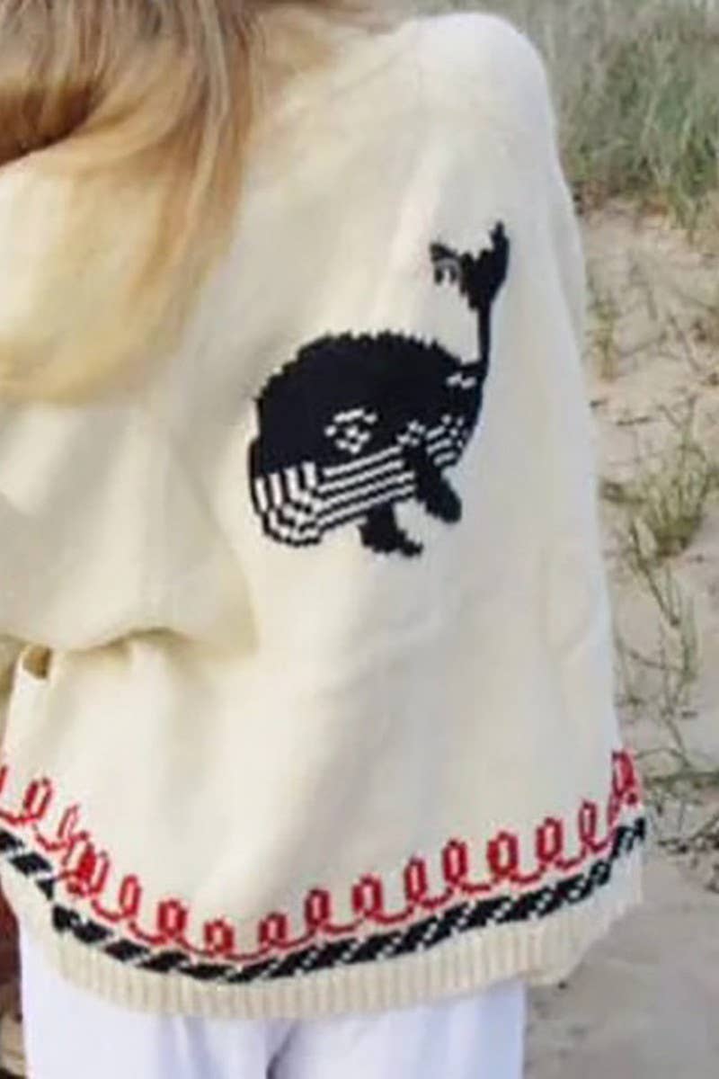 CWOSWL07744_2025 CASUAL PRINTED BUTTON FRONT KNIT CARDIGAN