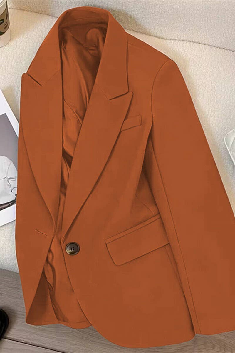 CWOBL0135_SINGLE BUTTON LAPEL POCKET BLAZER
