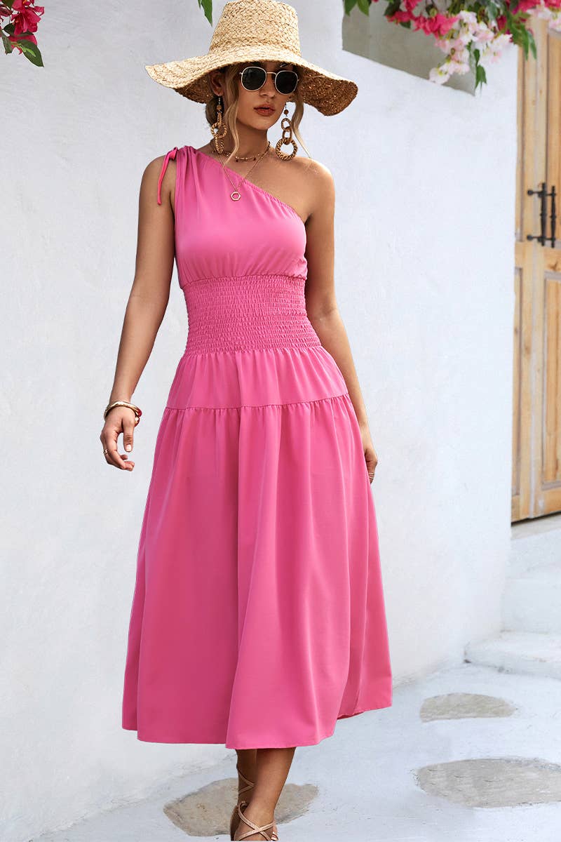 CWDTD0406_EUROPEAN AND AMERICAN WOMEN'S OFF-SHOULDER DRESS