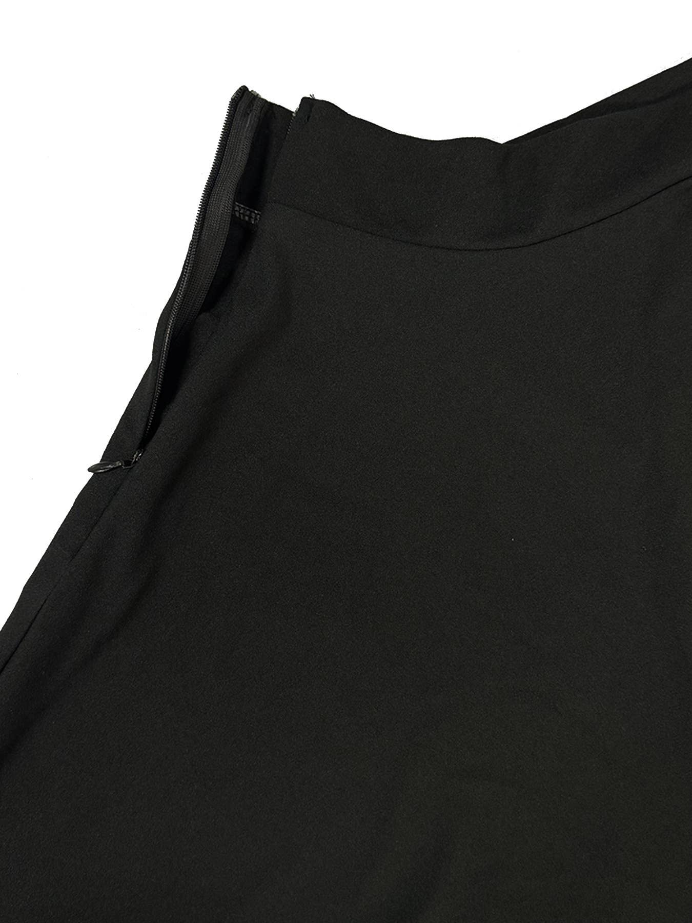 High waist Solid color A pleated tennis skirt