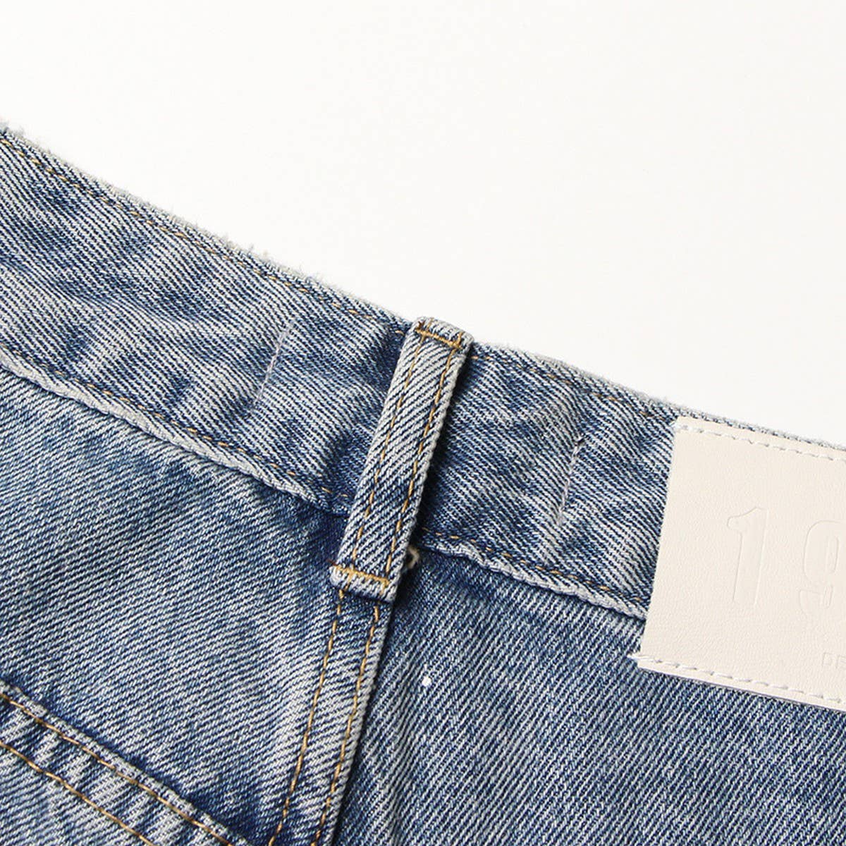 WOMENS HIGH WAISTED STRAIGHT LEG PATCHWORK JEANS