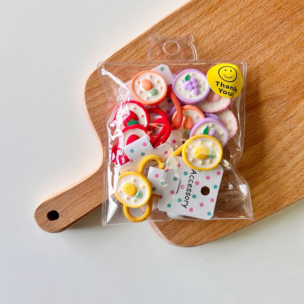 GEOMETRIC PINEAPPLE STRAWBERRY HAIR TIE