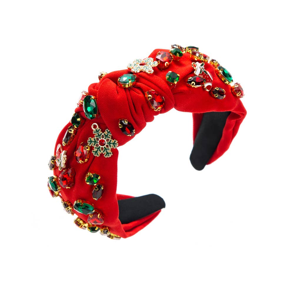 CHRISTMAS HEADBAND KNOTTED BY HAND SEWING