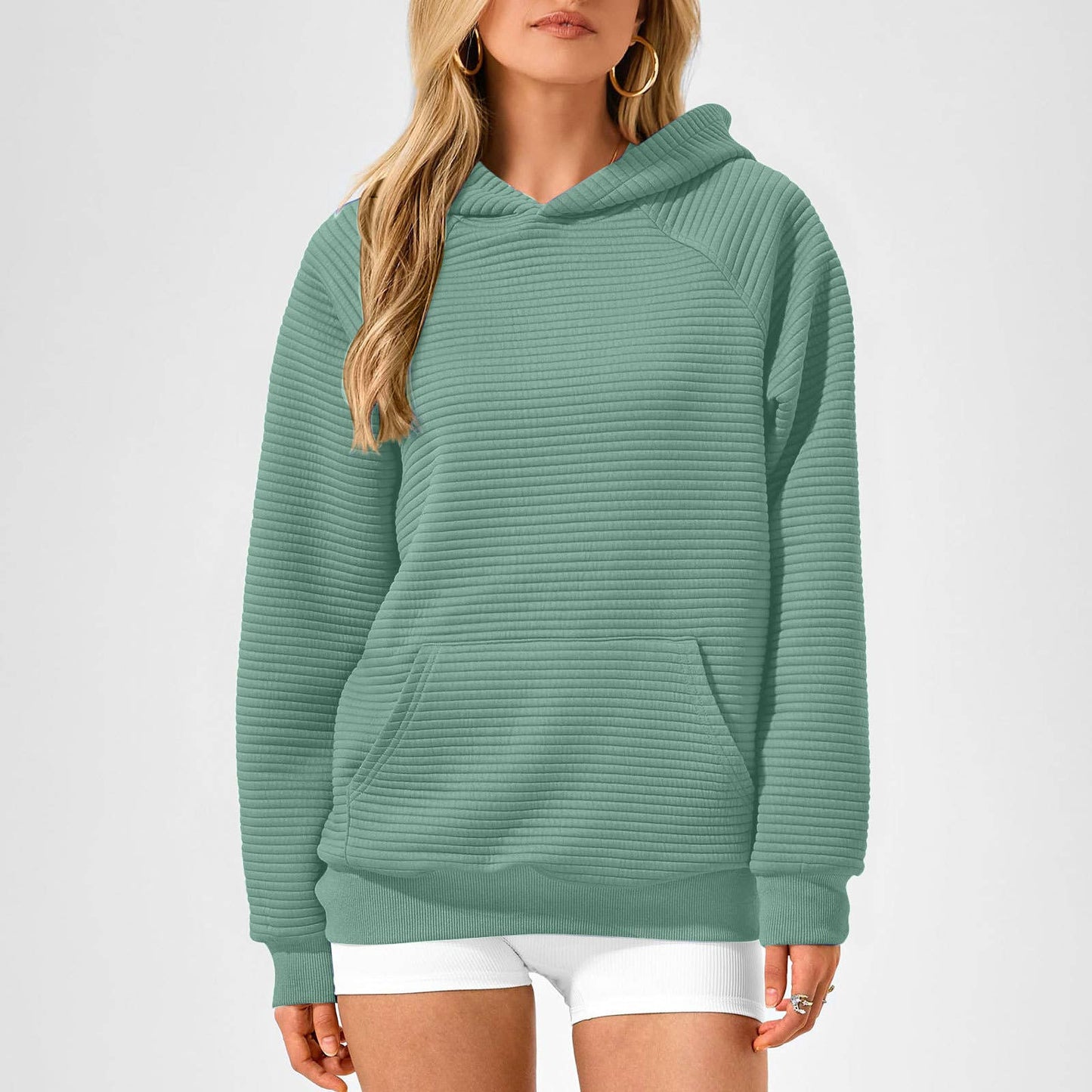 FASHION SPORTS LONG SLEEVE POCKET HOODED JUMPER