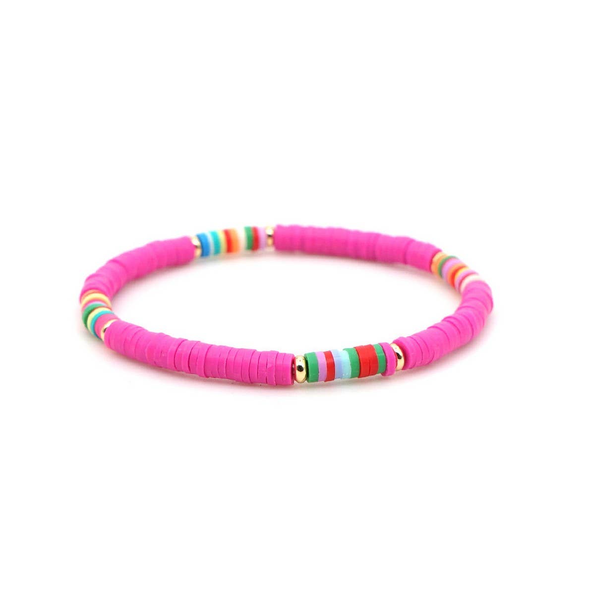 FASHIONABLE MULTI-COLOR SOFT CLAY BEADED BRACELET