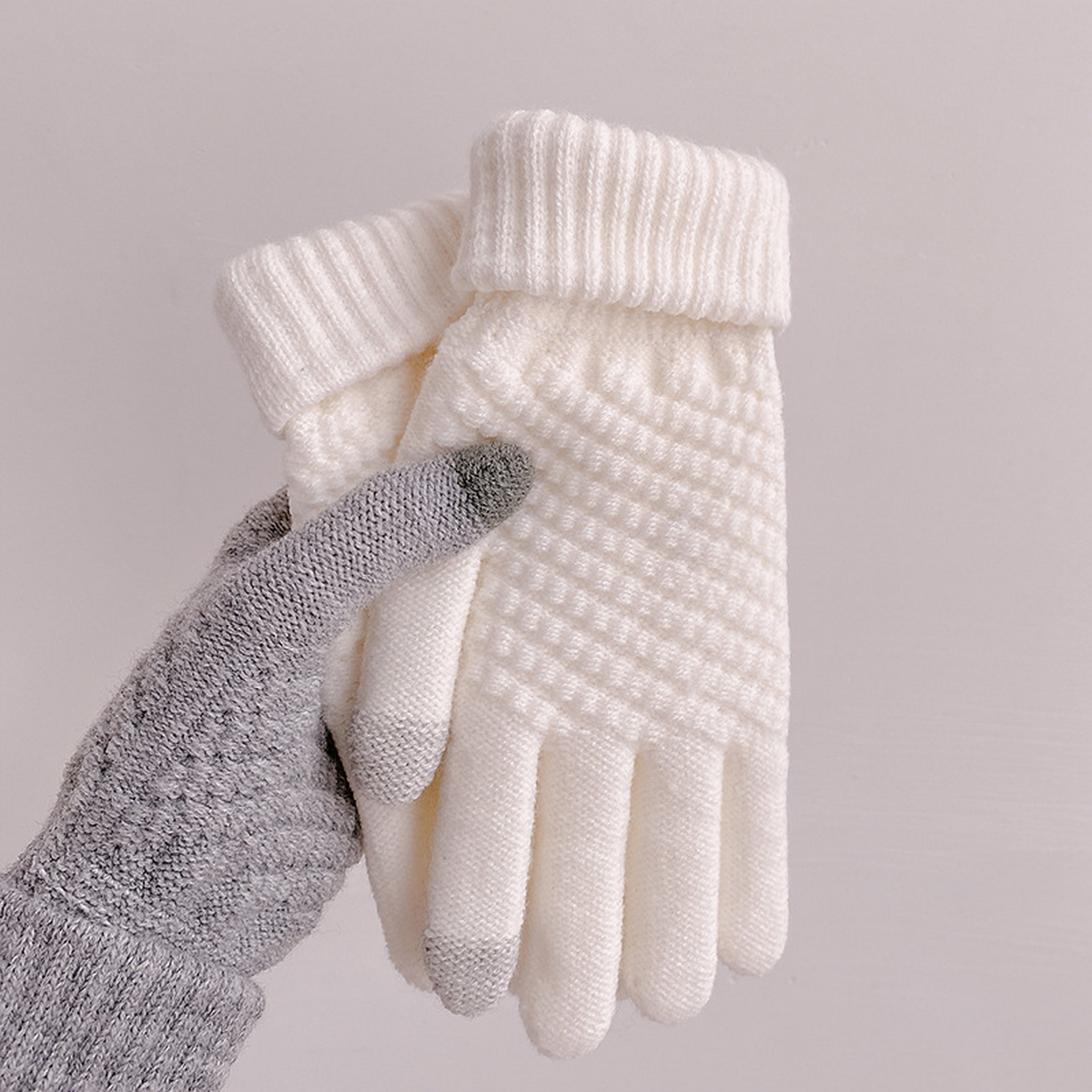 Self-Heating Knit Gloves ? Cute & Warm Design_CWAG0198
