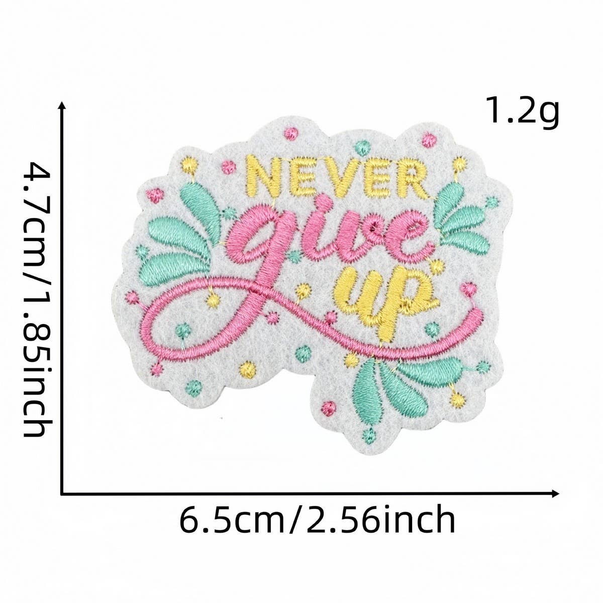 PERSONALIZED COLORFUL ENGLISH EMBROIDERY PATCH_CWMM4029