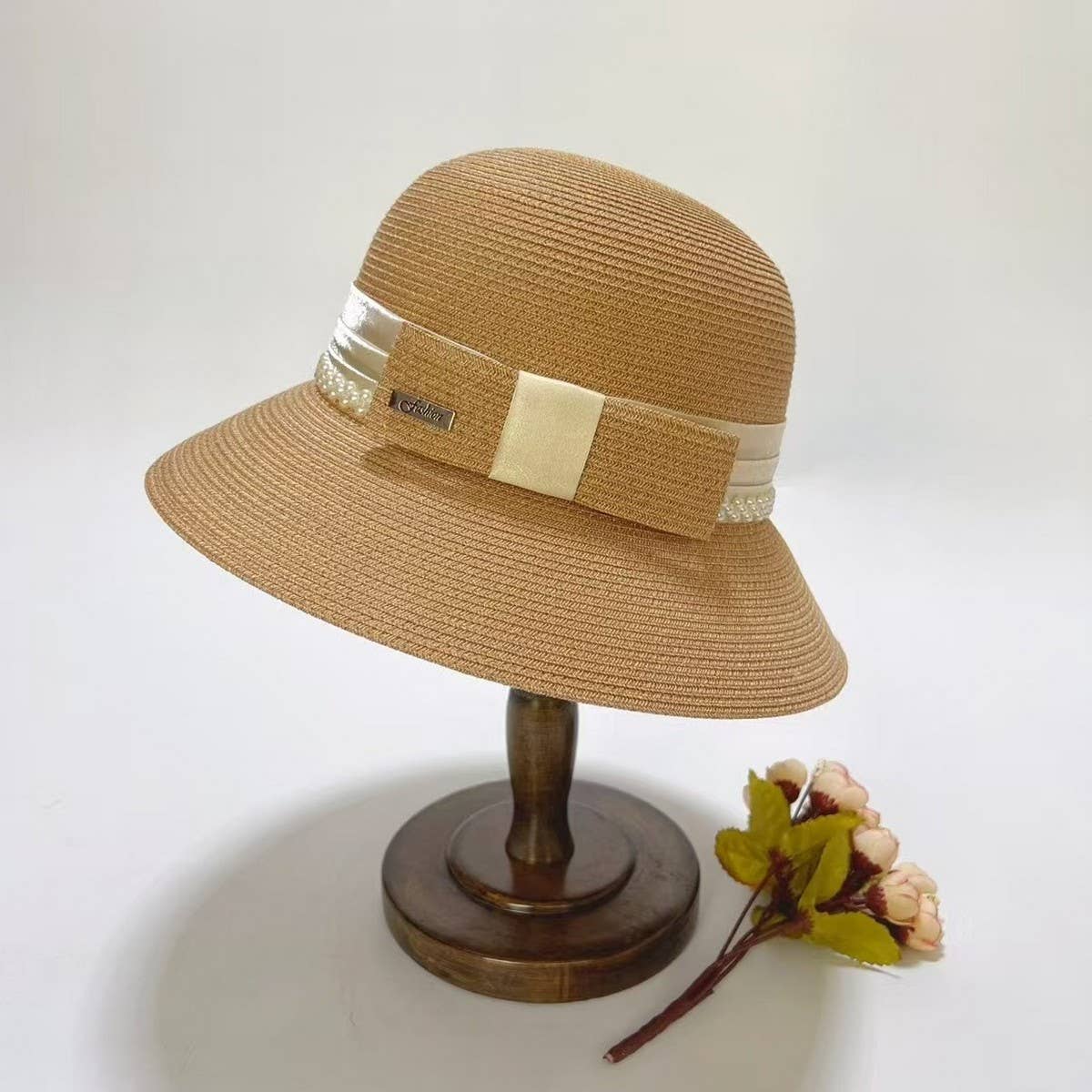 Summer ice linen elegant straw hat for women_CWAH3493