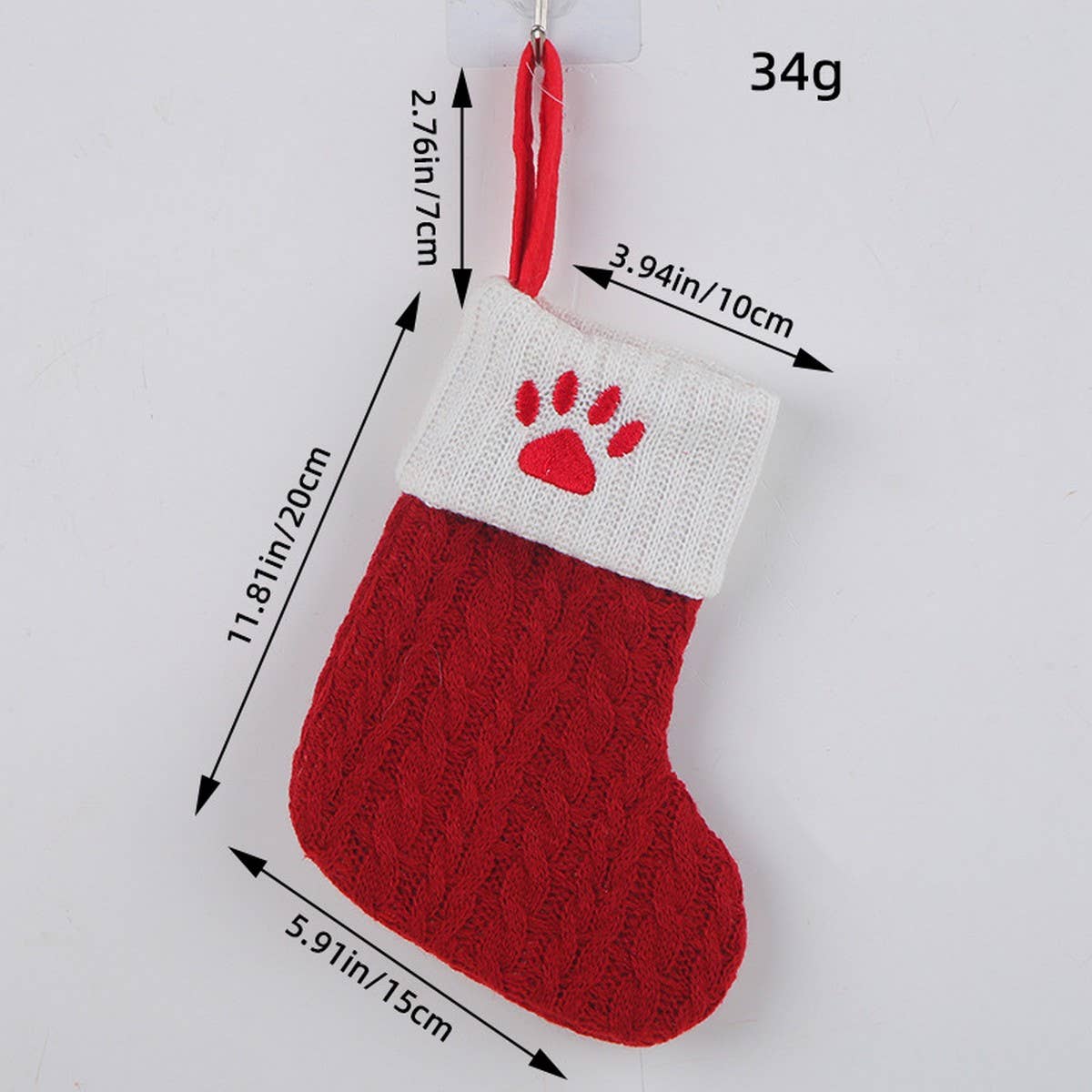 CLASSIC RED LETTER WOOL KNITTED CHRISTMAS SOCKS