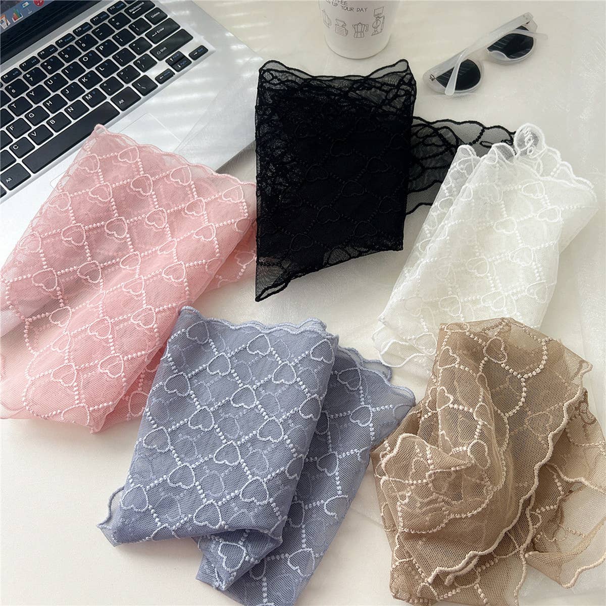 Heart Lace Triangle Scarf-Sun Protection Neck Wrap