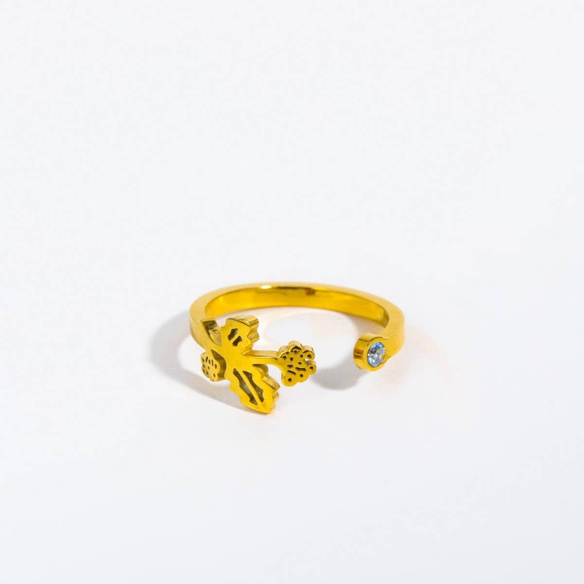 December Colored Zirconia Open Ring