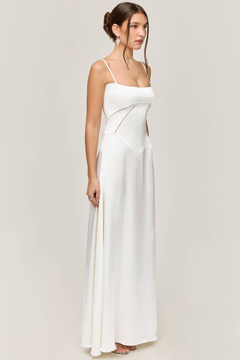 Sexy halter slim backless solid color long dress