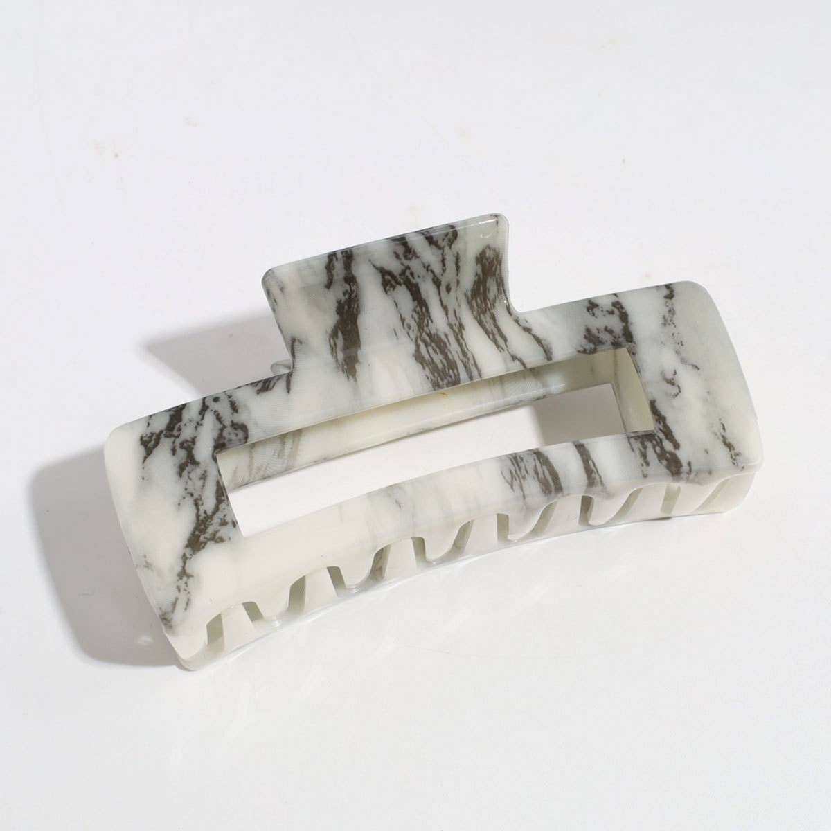 Ink Flower Cutout Hair Claw - Elegant Daily Style